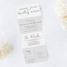 4 Panel Wedding Invitation